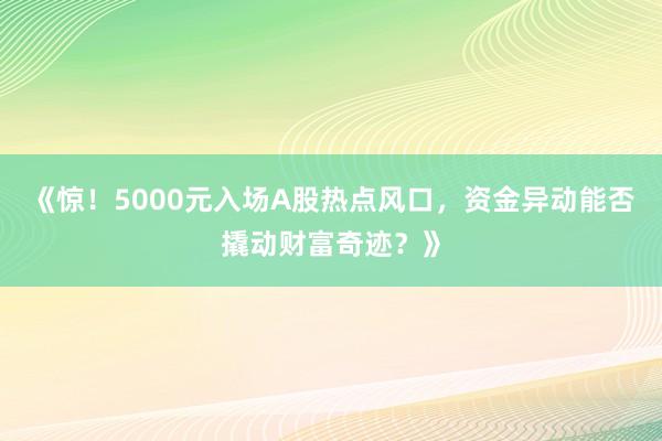 《惊！5000元入场A股热点风口，资金异动能否撬动财富奇迹？》