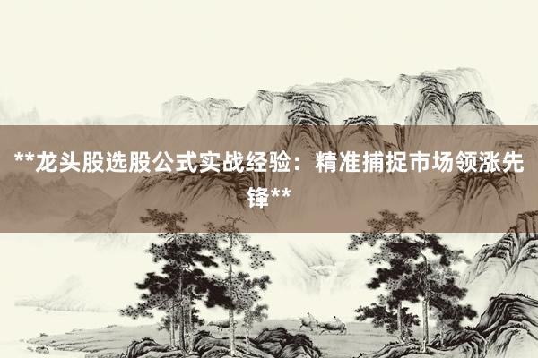 **龙头股选股公式实战经验：精准捕捉市场领涨先锋**